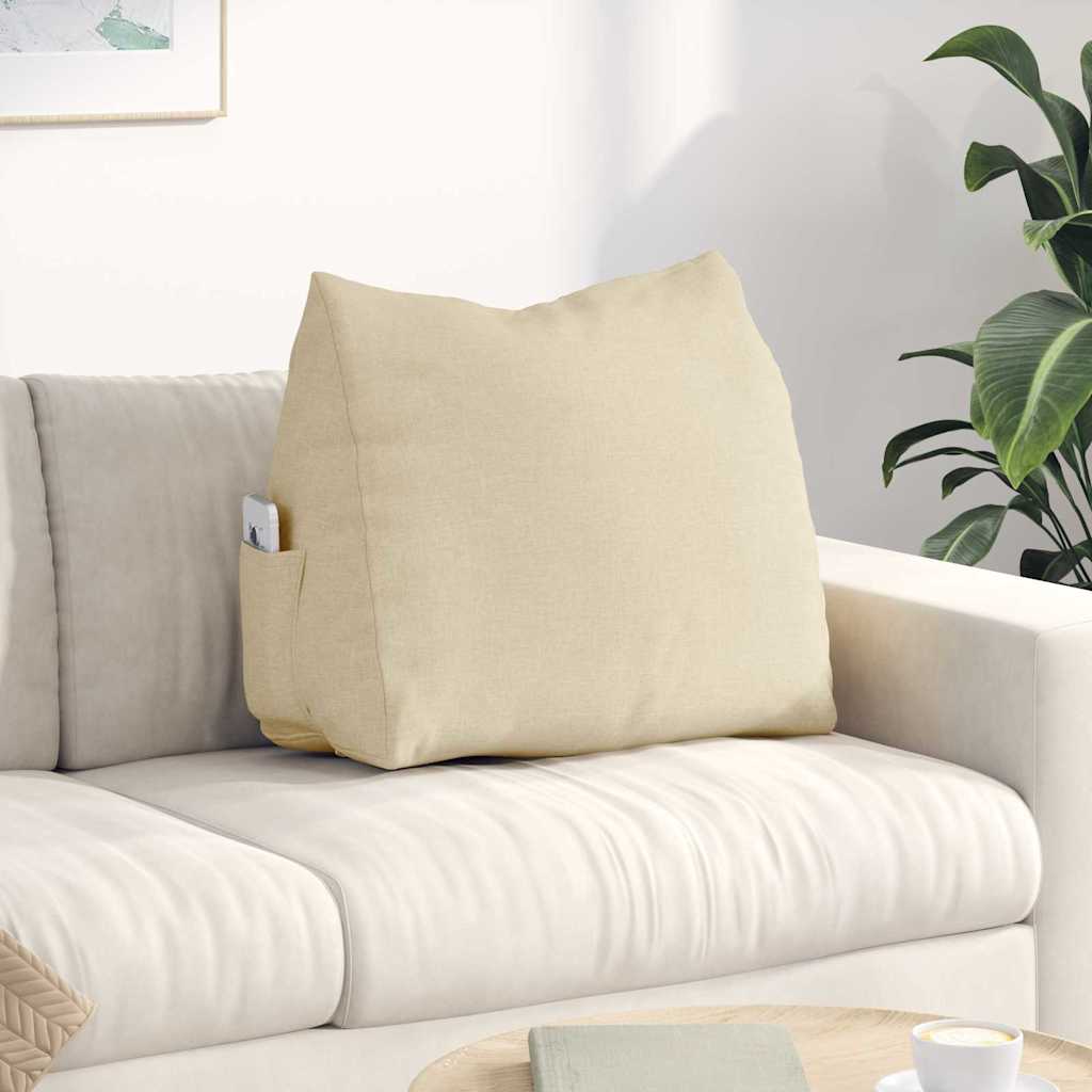 Rückenkissen Creme Stoff 60x20x50cm