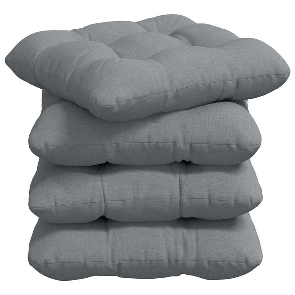 Sitzkissen 4er Set Hellgrau 40x40 cm