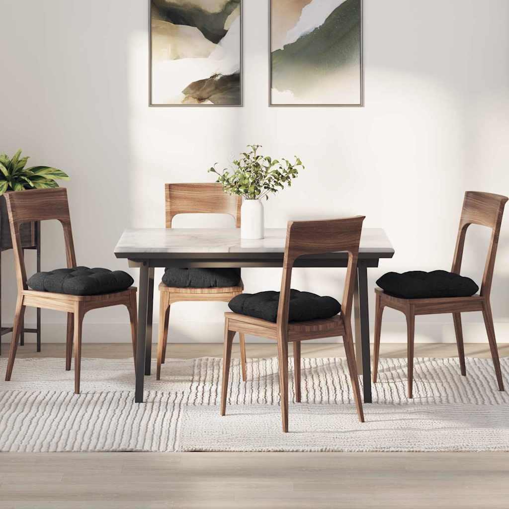 Schwarze Sitzkissen 4er Set