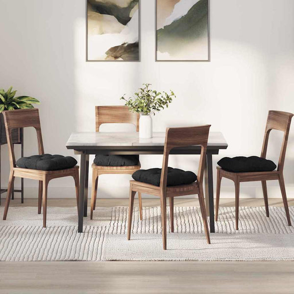 Schwarze Sitzkissen 4er Set