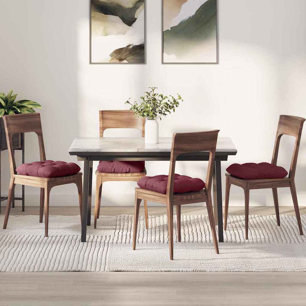 Sitzkissen 4er Set Weinrot 40x40 cm