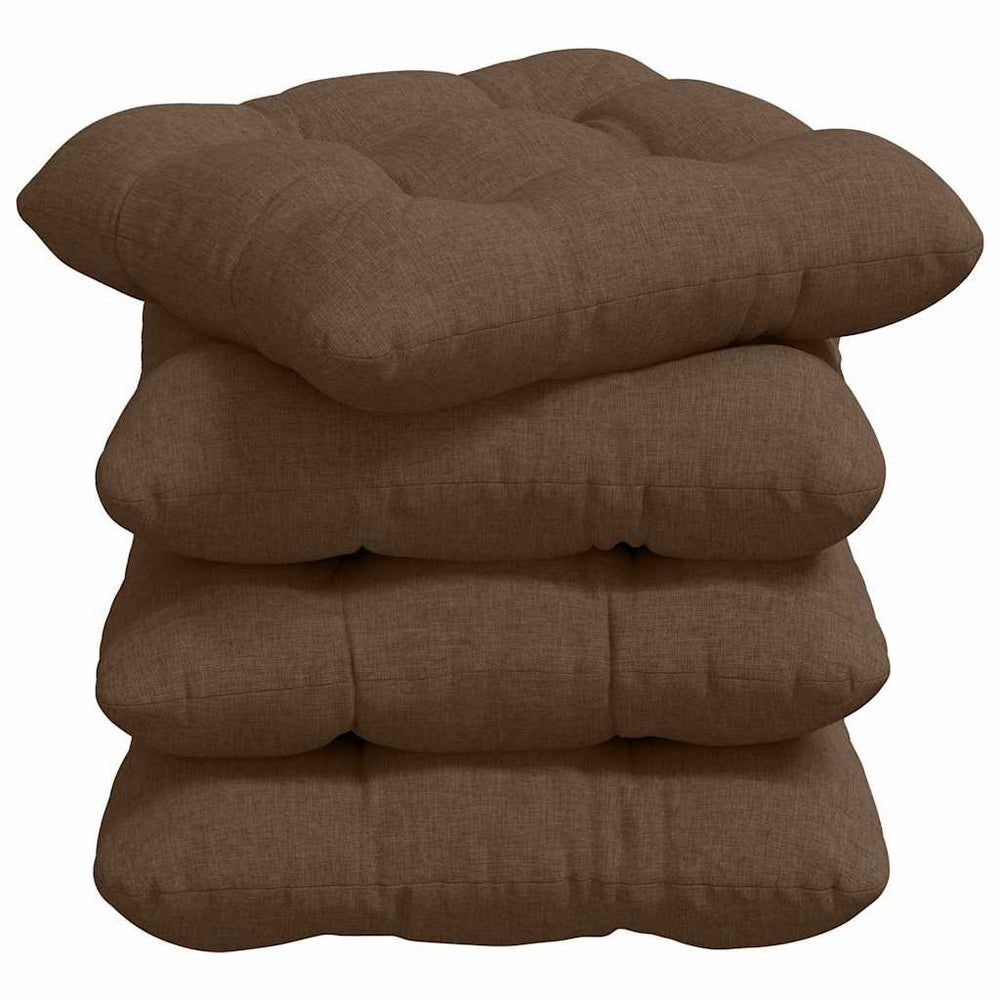 Sitzkissen 4er Set Braun 40x40 cm