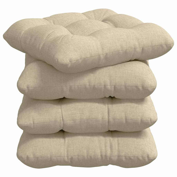 Sitzkissen 4er-Set Creme 40x40 cm
