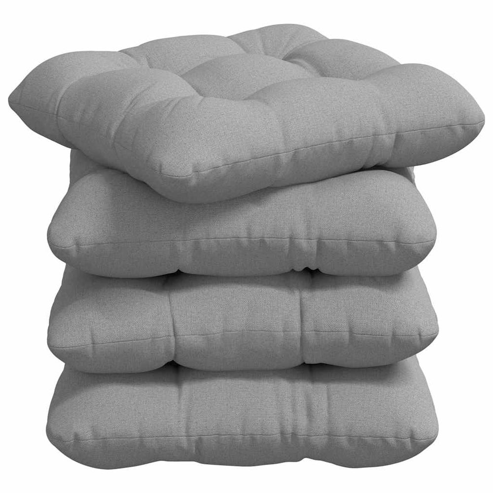 Sitzkissen 4er Set Wolkengrau 40x40 cm