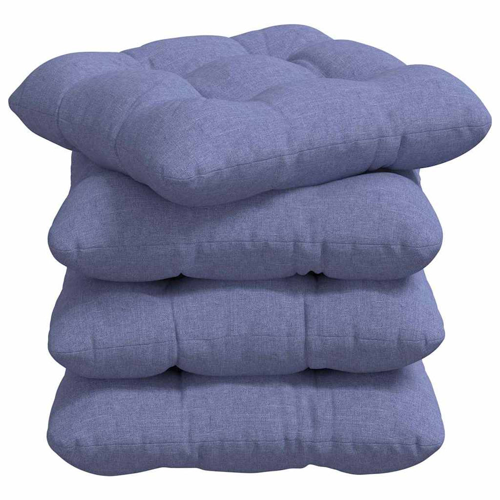 Sitzkissen Jeans Blau 4er-Set