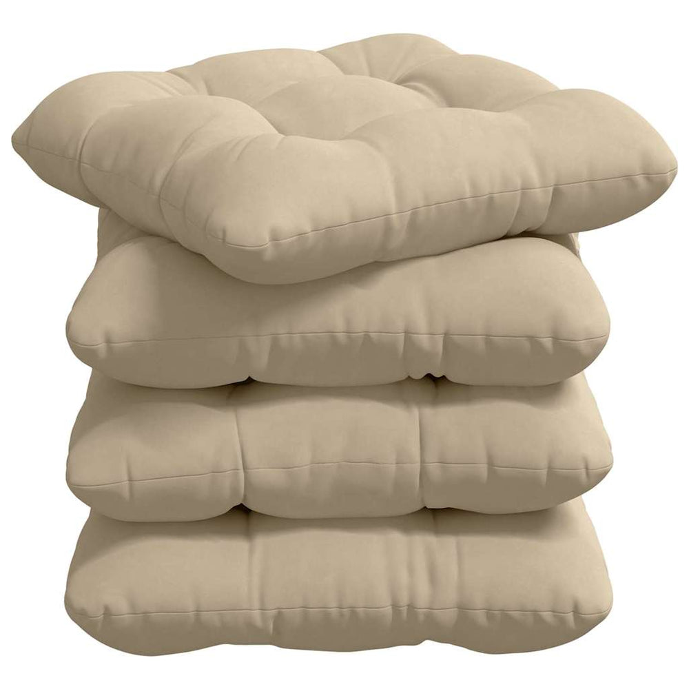Sitzkissen Creme 4er Set 40x40 cm