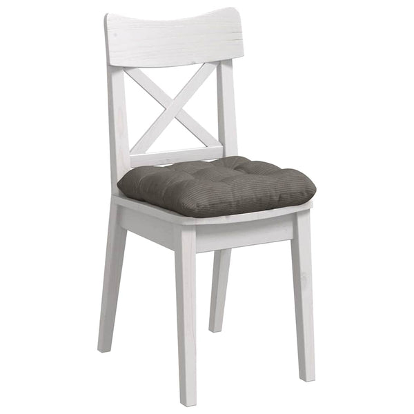 Sitzkissen 4er Set Hellgrau Cord 40x40 cm