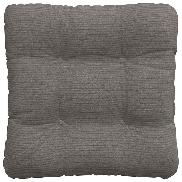 Sitzkissen 4er Set Hellgrau Cord 40x40 cm