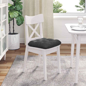 Sitzkissen 4er Set Dunkelgrau Cord 40x40 cm