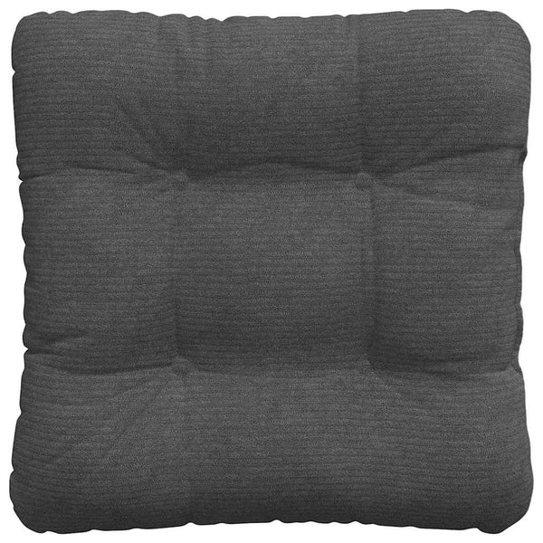 Sitzkissen 4er Set Dunkelgrau Cord 40x40 cm