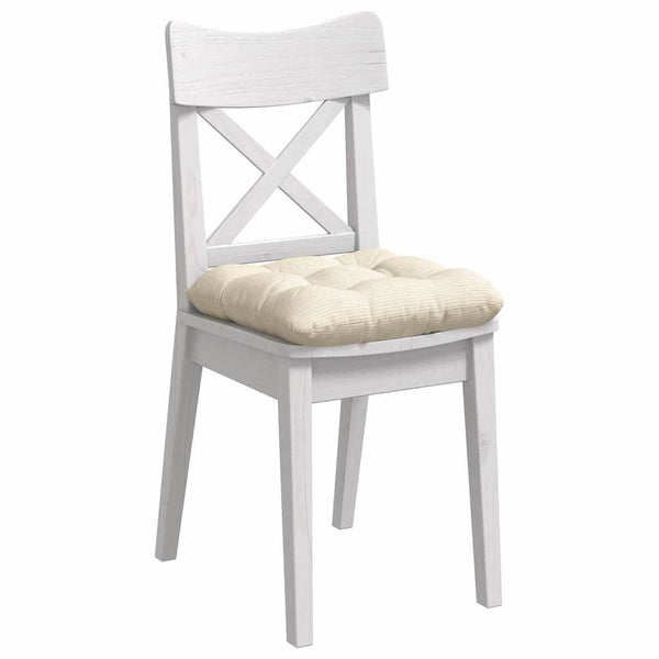 Creme Cord Sitzkissen 4er Set