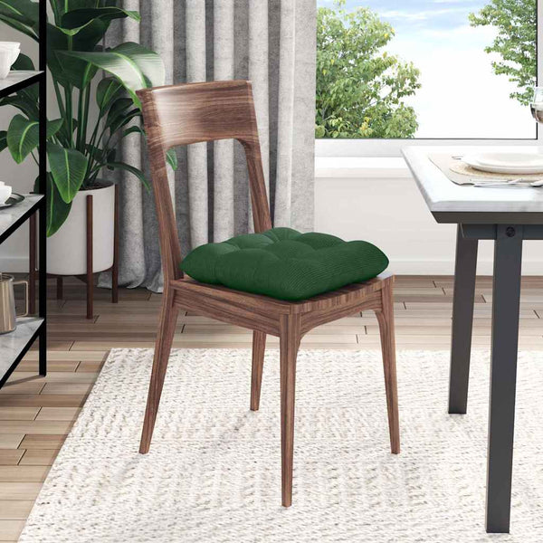 Sitzkissen 4er Set Dunkelgrün Cord 40x40
