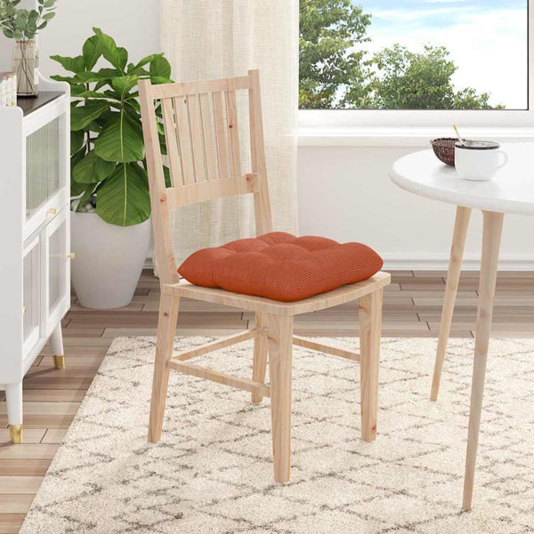 Sitzkissen 4er Set Rot-Orange Cord 40x40cm