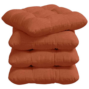 Sitzkissen 4er Set Rot-Orange Cord 40x40cm