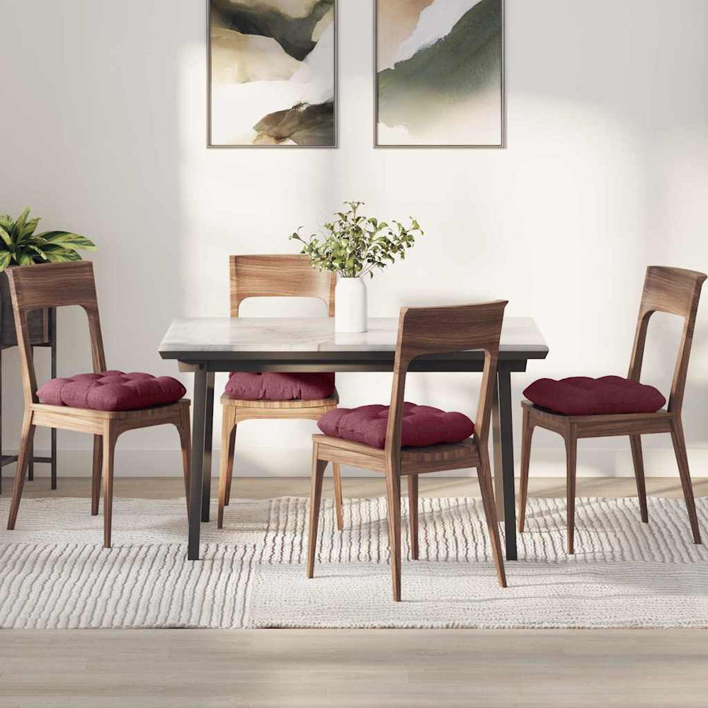 Sitzkissen 4er Set Weinrot 45x45 cm