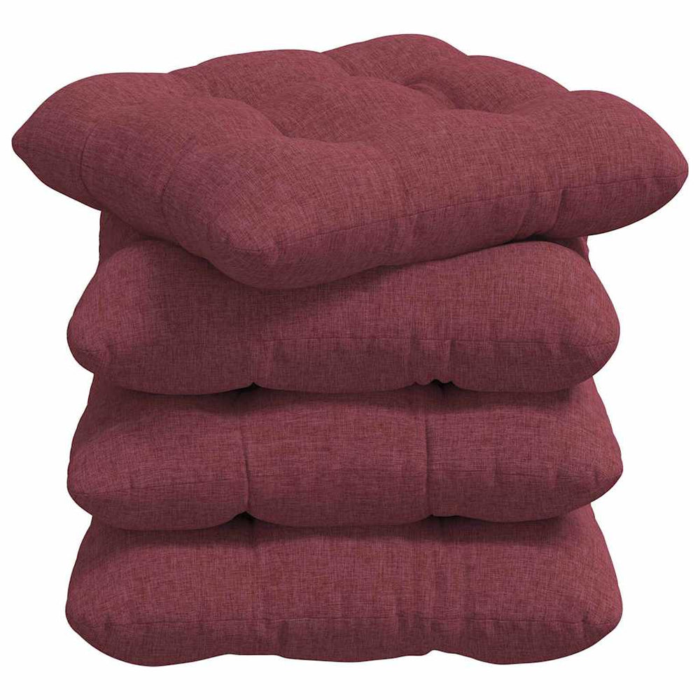 Sitzkissen 4er Set Weinrot 45x45 cm