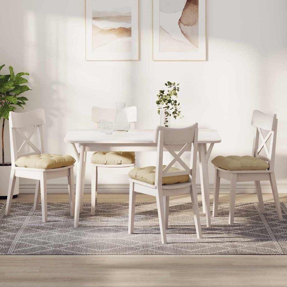 Sitzkissen 4er Set Creme 45x45 cm