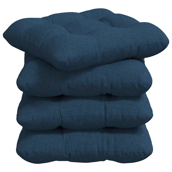 Blaue Sitzkissen 4er Set 45x45 cm