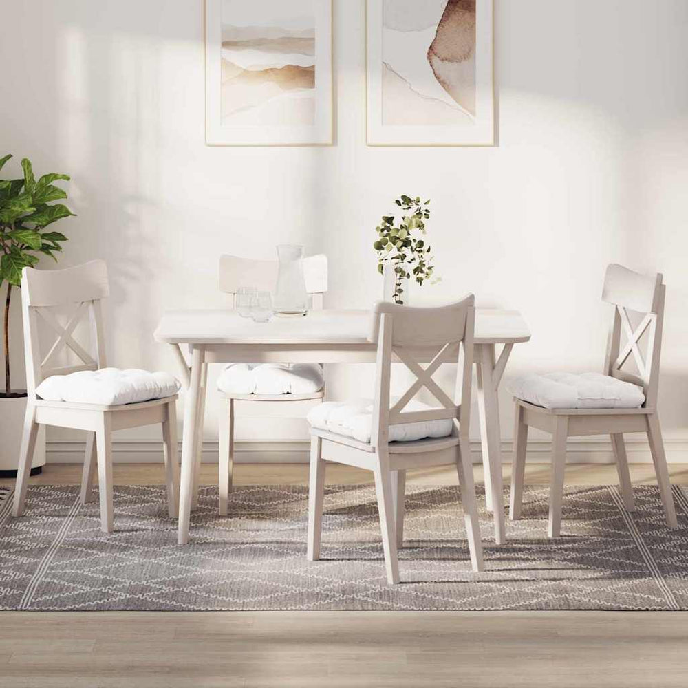 Sitzkissen Weiß 4er Set 45x45 cm