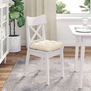 Sitzkissen 4er Set Creme Cord 45x45 cm