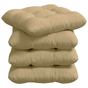 Cord Sitzkissen 4er-Set Grau-Grün 45x45 cm