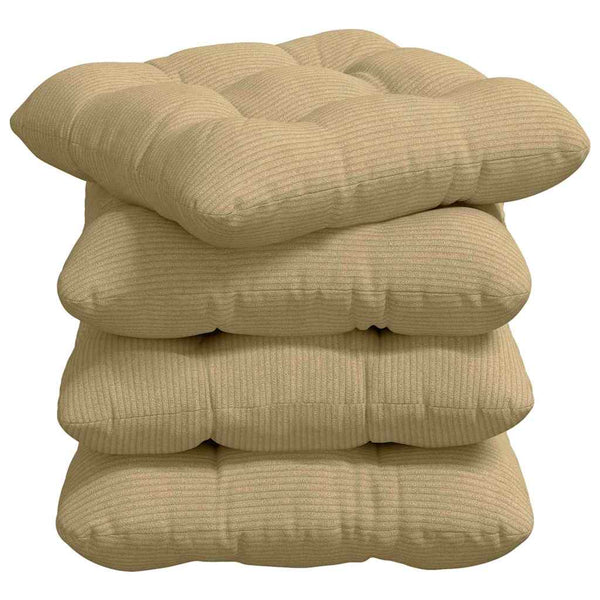 Cord Sitzkissen 4er-Set Grau-Grün 45x45 cm