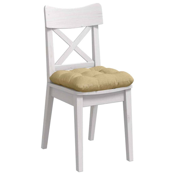 Cord Sitzkissen 4er-Set Grau-Grün 45x45 cm