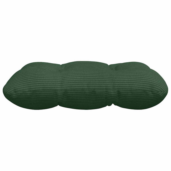 Sitzkissen 4er Set Dunkelgrün Cord 45x45 cm