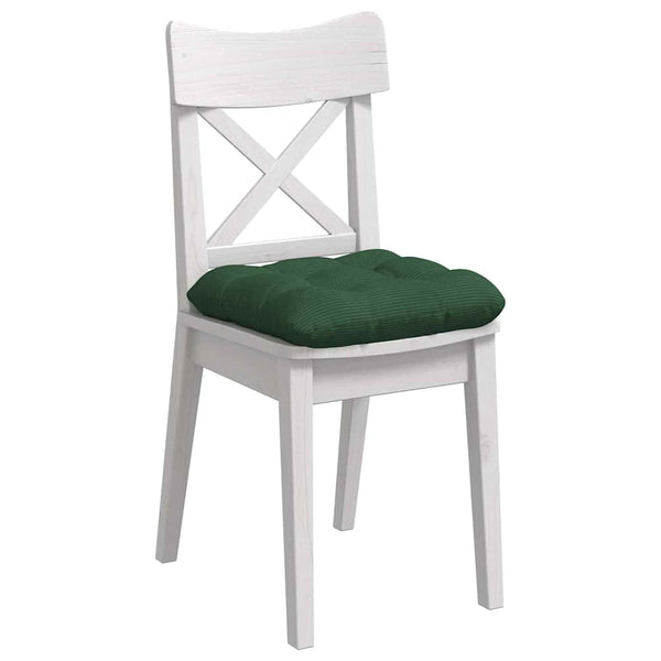 Sitzkissen 4er Set Dunkelgrün Cord 45x45 cm