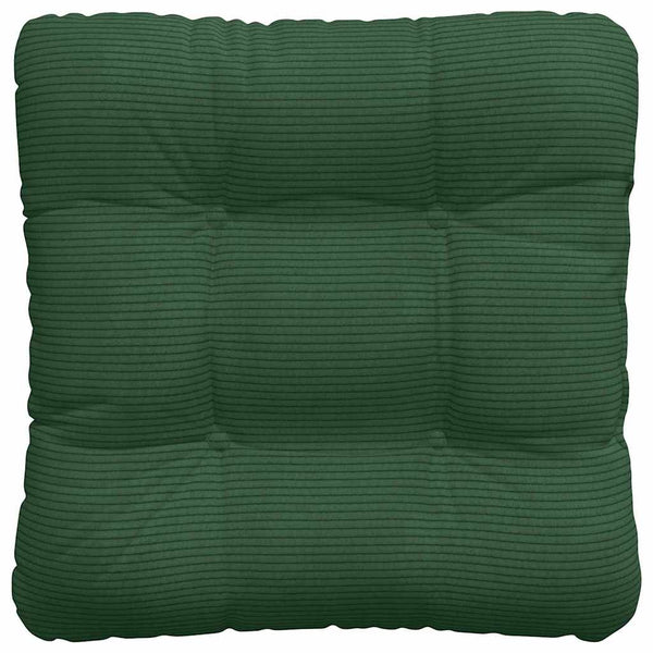 Sitzkissen 4er Set Dunkelgrün Cord 45x45 cm