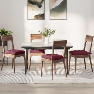 Weinrote Sitzkissen 4er Set, 40x40 cm