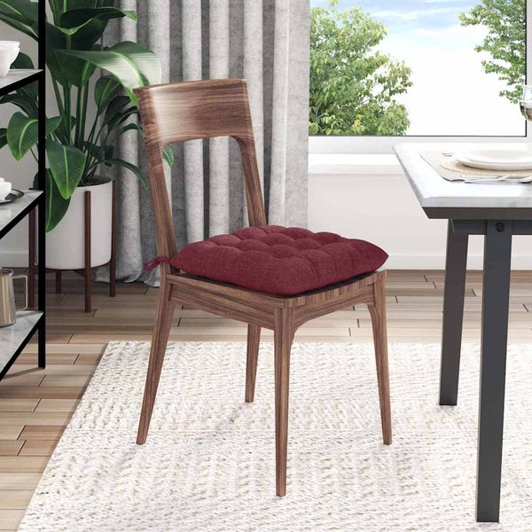 Weinrote Sitzkissen 4er Set, 40x40 cm