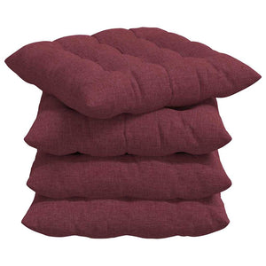 Weinrote Sitzkissen 4er Set, 40x40 cm