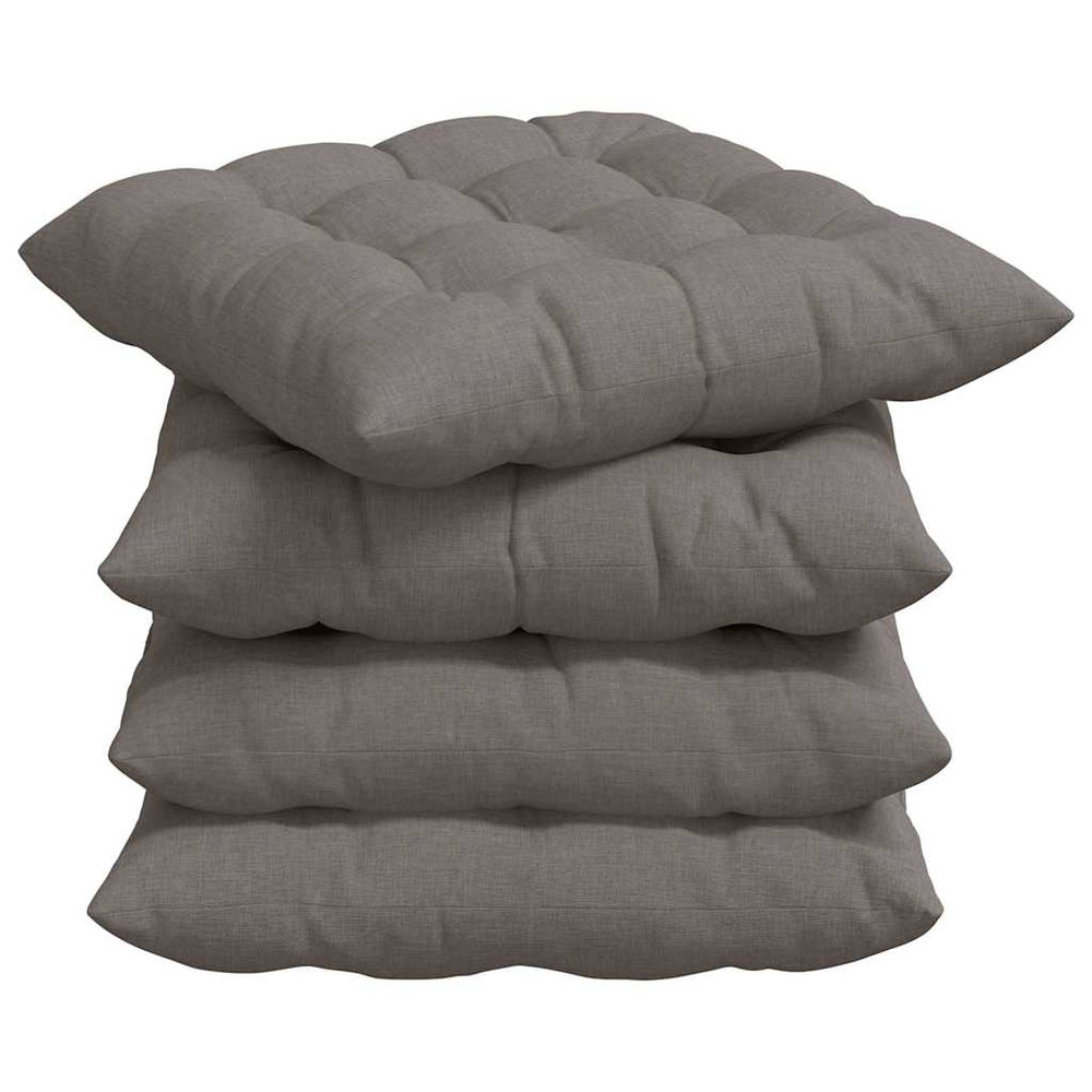 Sitzkissen 4er Set Taupe 40x40 cm