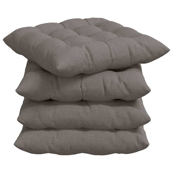 Sitzkissen 4er Set Taupe 40x40 cm
