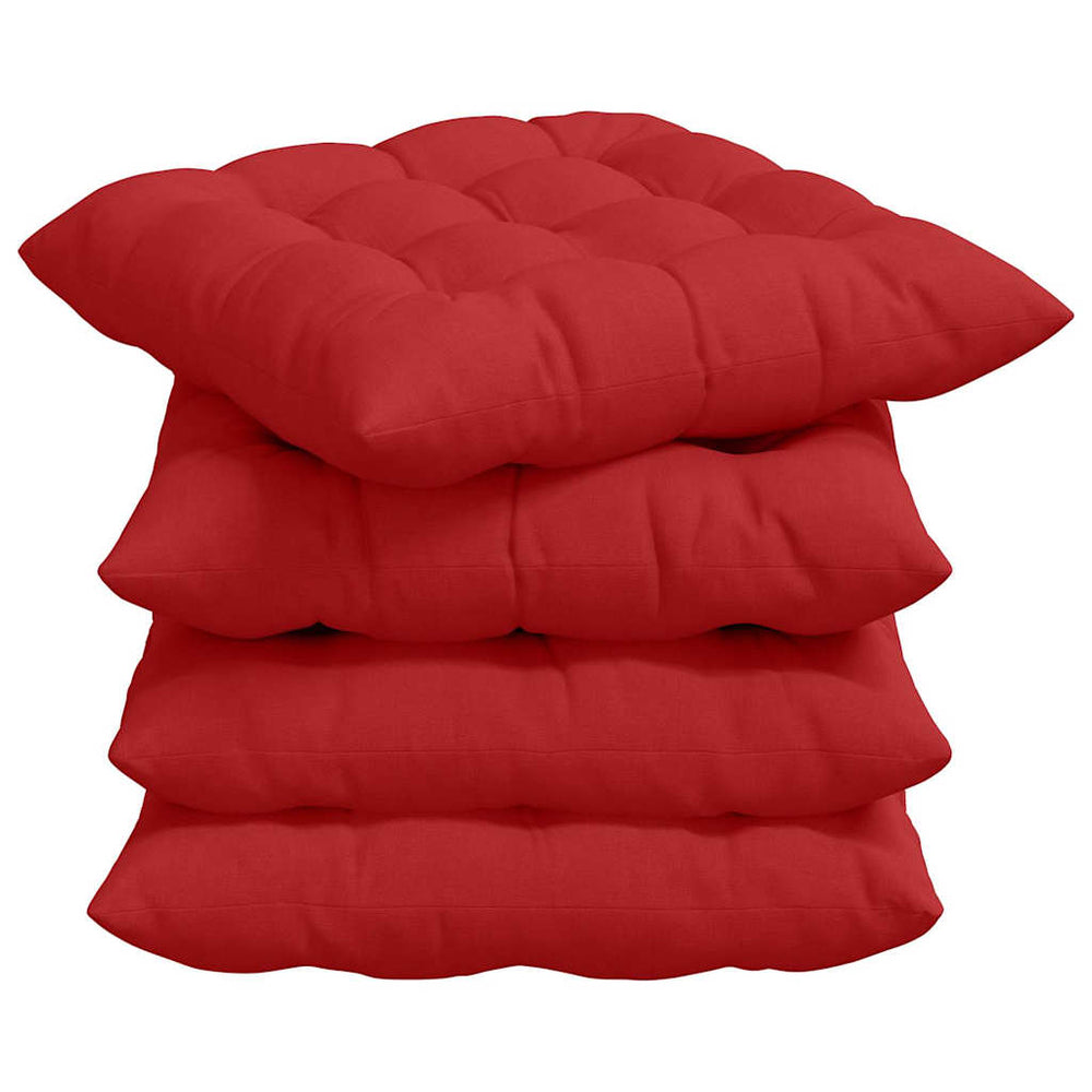 Sitzkissen 4er Set Rot 40x40 cm