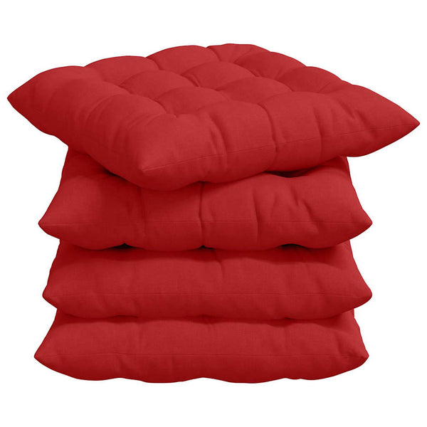 Sitzkissen 4er Set Rot 40x40 cm