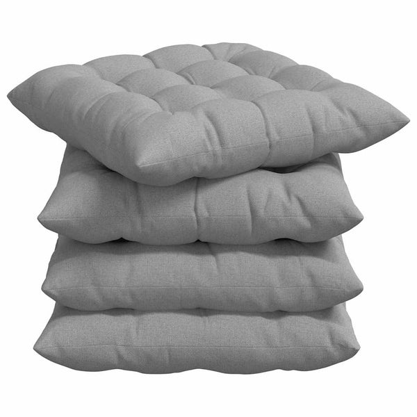 Sitzkissen 4er Set Wolkengrau 40x40 cm