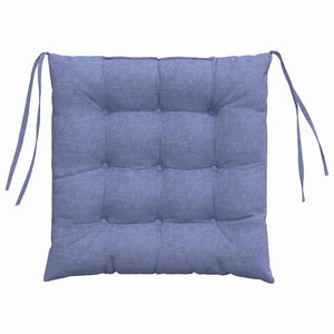 Sitzkissen 4er Set Jeans Blau 40x40