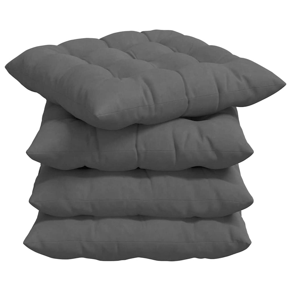Sitzkissen Dunkelgrau Mikrofaser 4er-Set