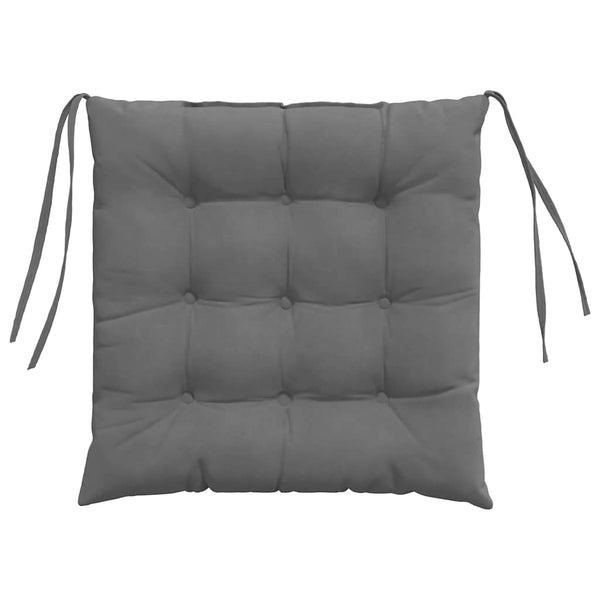 Sitzkissen Dunkelgrau Mikrofaser 4er-Set