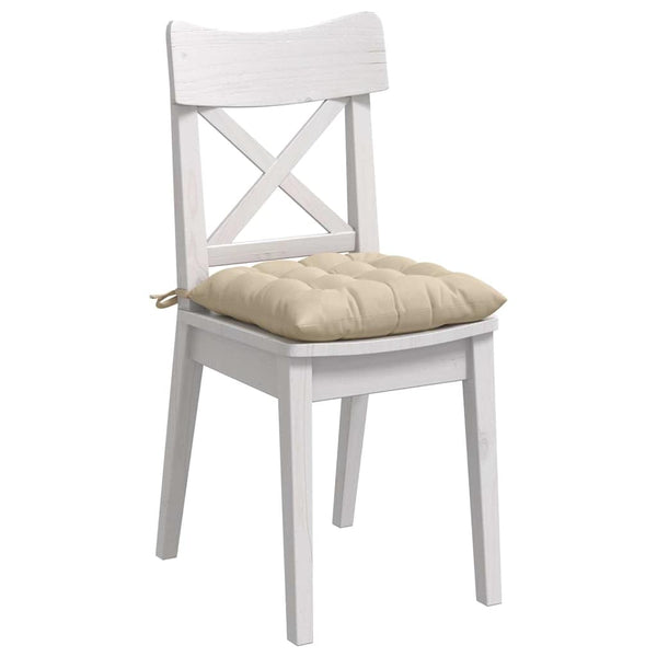 Sitzkissen Creme 4er-Set Mikrofaser 40x40