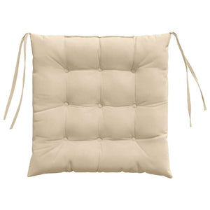 Sitzkissen Creme 4er-Set Mikrofaser 40x40