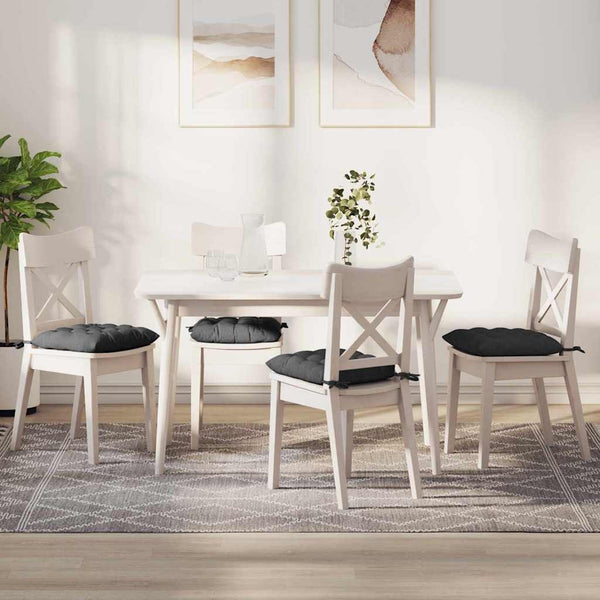 Sitzkissen 4er Set Dunkelgrau Cord
