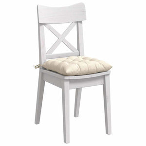 Sitzkissen 4er Set Creme Cordstoff 40x40