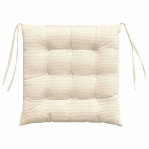 Sitzkissen 4er Set Creme Cordstoff 40x40