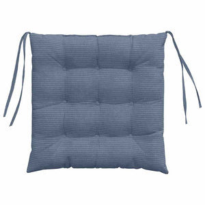 Sitzkissen 4er-Set Blau Cord 40x40 cm