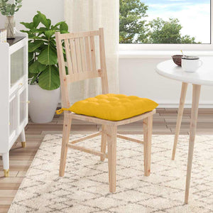 Sitzkissen Gelb Cord 40x40 cm 4er-Set