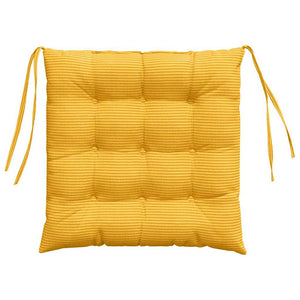Sitzkissen Gelb Cord 40x40 cm 4er-Set