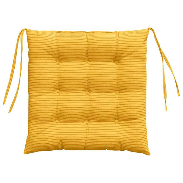 Sitzkissen Gelb Cord 40x40 cm 4er-Set